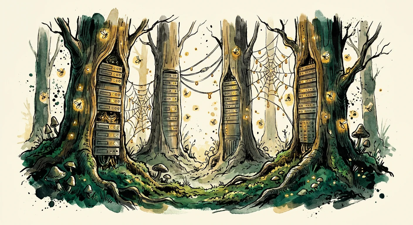 Illustration of a forest representing a large, structured web presence